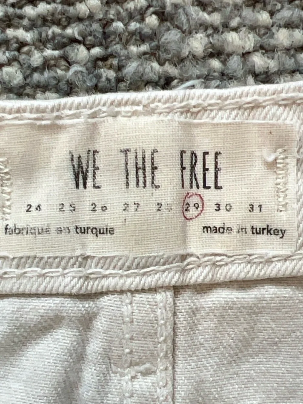 Free People cream denim